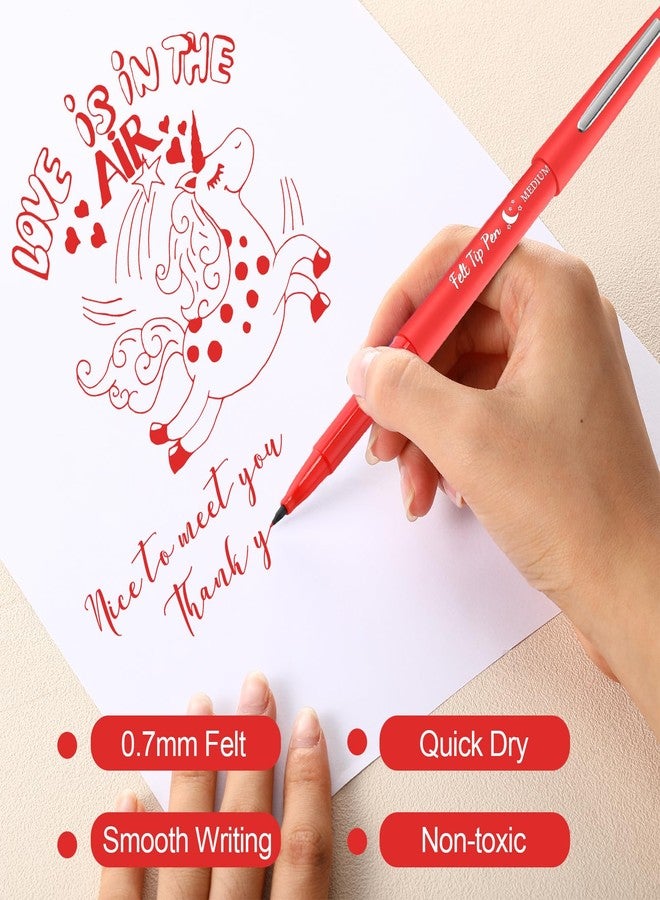 Fuyoooo 20 Pcs Felt Tip Pens 0.7mm Colored Felt Pens Marker Medium Point Journal Planner for Journaling Writing Note Taking Art Office Supplies - Image 4